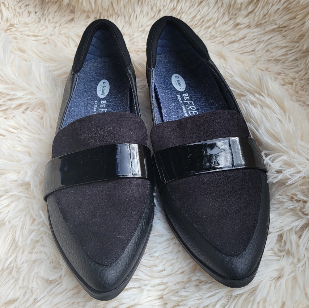 DR. SCHOLL'S Be Free pointed toe flats loafers work shoes 6.5 patent Com…
